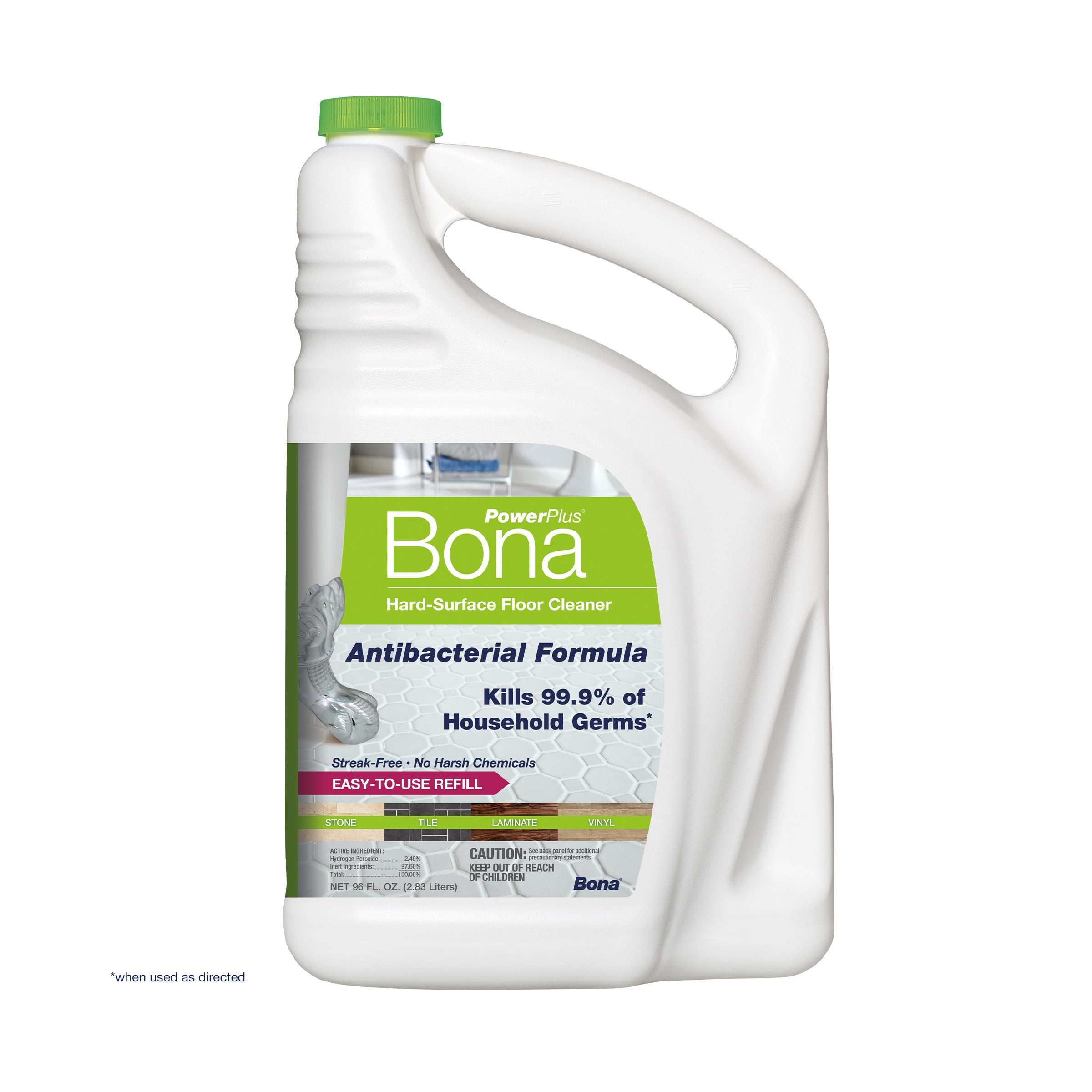 Bona PowerPlus Antibacterial HardSurface Floor Cleaner Refill