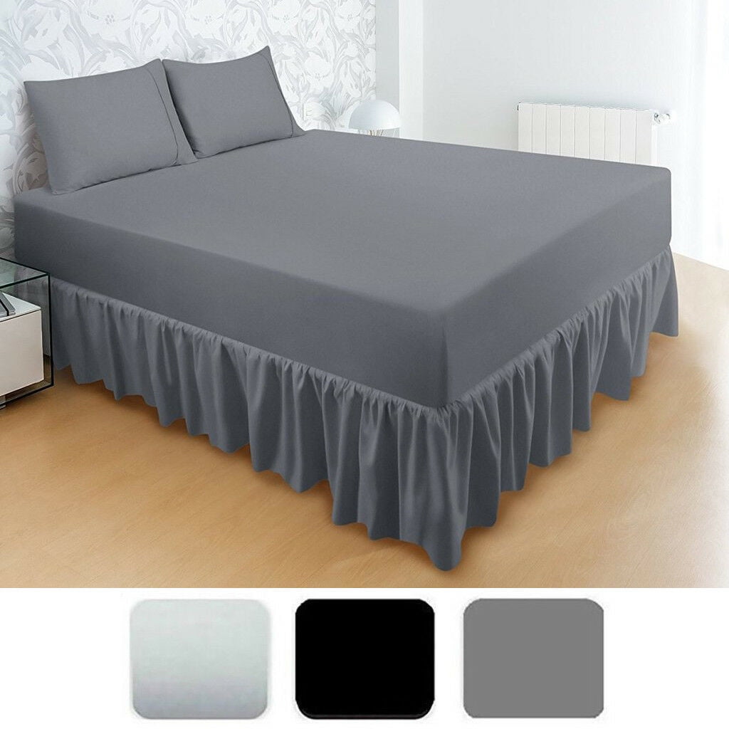 Ruffle Bed Skirt 16 inches Tailored Drop Length Easy Fit Dust Ruffle