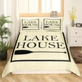 thumbnail image 2 of Lake Paddle Bedding Set Lake Decor Comforter Cover for Adults Women,Farm Style Country Duvet Cover Full Lake House Decor for The Home,Lake Life Decor Lake House Gifts,Ivory Black RV Camper Decor, 2 of 6