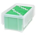 IRIS Letter Size Wing Lid File Box, Clear