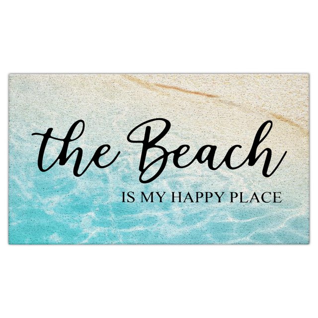 Felpudo Jvpke Coastal Beach 43x30 cm de PVC antideslizante
