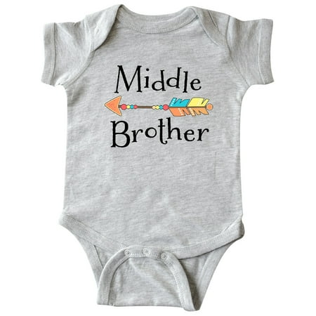

Inktastic Middle Brother- arrow Gift Baby Boy Bodysuit