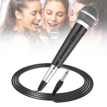Microphone Plug & Play, Professional Dynamic Microphone Cardioid Vocal Wired Microphone Recording Metal Handheld Mic with 9.8ft XLR Cable (1.5’ XLR-to-1/4