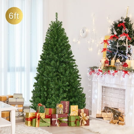 Costway 6Ft Pre-Lit Artificial Christmas Tree Premium Hinged W/ 350 Led Lights & Stand | Walmart Canada