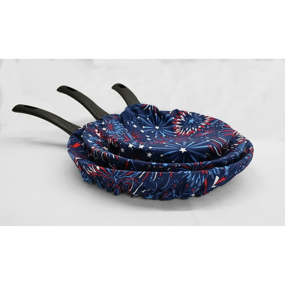 Americana Non-Stick Pan Protector (Set of 3 Covers) by Penny's Needful Things (Fireworks)