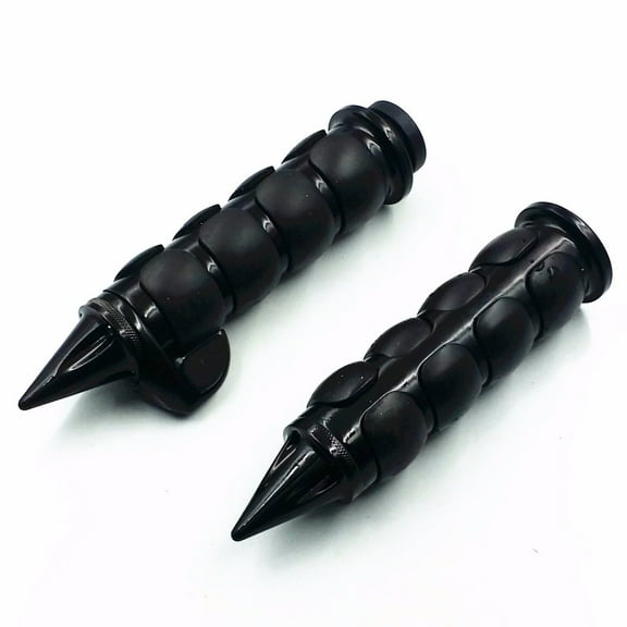 1" Spike 25mm Motorcycle Handlebar Throttle Boss Comfortable Hand Grips For Harley Honda Kawasaki Suzuki Yamaha Motorcycle Cruiser Chopper Custom Touring (Black)