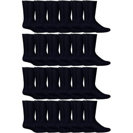 

SOCKS NBULK Mens & Womens Wholesale Bulk Sports Crew Athletic Case Pack Socks (36 Pairs Black Womens 9-11 (Shoe size 5-10))