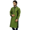 thumbnail image 4 of Atasi Men's Designer Long Kurta Green Casual Bollywood Ethnic Shirt-X-Large, 4 of 7