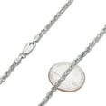 thumbnail image 2 of 2.6mm Diamond-Cut Rhodium Plated Silver Twisted Rope Chain Necklace, 22 inches, 2 of 7