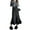 Black M, variant on Fishtail Skirt Elastic High Waist Ruffle Trim Maxi Skirt Solid Color Hip Wrapped Long Skirt Office Lady Skirt Daily Wear