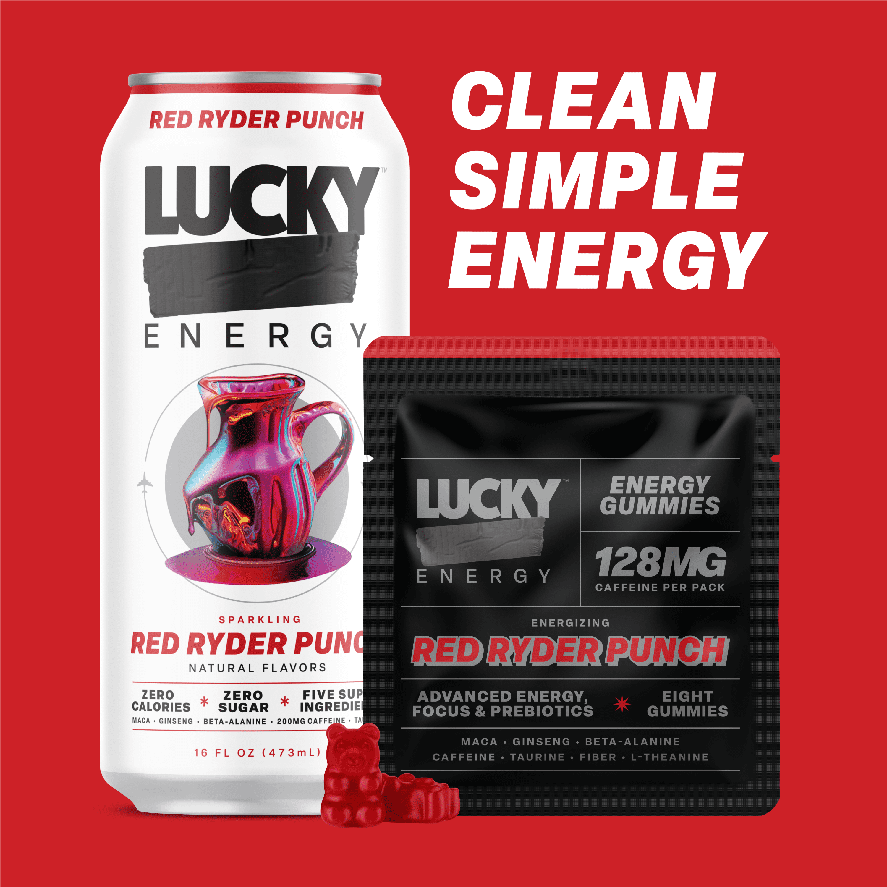 Lucky Energy Red Ryder Punch 10 Pack Gummies