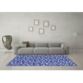 thumbnail image 3 of Ahgly Company Machine Washable Indoor Square Oriental Blue Industrial Area Rugs, 6' Square, 3 of 4