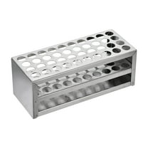 Unique Bargains Stainless Steel Test Tube Holder Rack 40 Hole 3 Layer for 14-16mm Tube