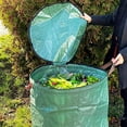 thumbnail image 3 of Bolsa de recolección de basura de 300 l con tapa para hojas caducas, bolsa de almacenamiento de hojas abatibles, uso versátil, 3 of 6