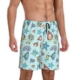 thumbnail image 2 of Sikiie Sea Shells 2 Mens Pajama Shorts, Lightweight Lounge Pant with Pockets Soft Sleep Pj Shorts for MenXX-Large, 2 of 6