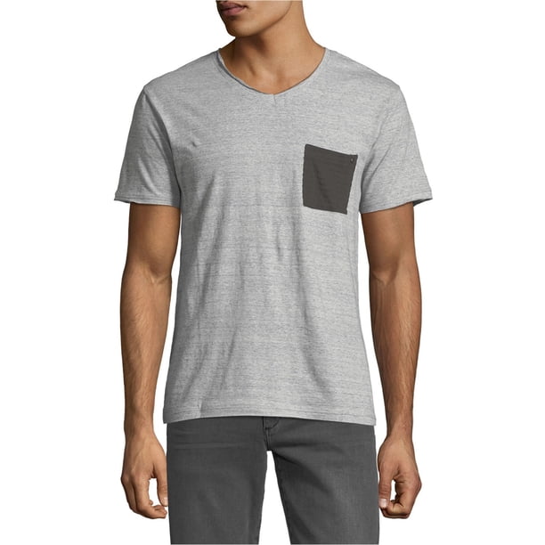 Camiseta básica Elevenparis con bolsillo para hombre ltbluemelange S