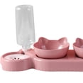 thumbnail image 4 of Juego de tazones para gatos 3 en 1, tazones de alimentación sin derrames con botella de agua automática, tazones de comida para gatos inclinados de 15 Rosa Fernando Cuencos para gatos, 4 of 8
