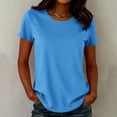 thumbnail image 5 of Tqcoqu Womens Workout Short Sleeve Shirts Round Neck with Breathable Mesh Lightweight for Fitness Yoga Running,Light Blue,Women's S-XXL, 5 of 10