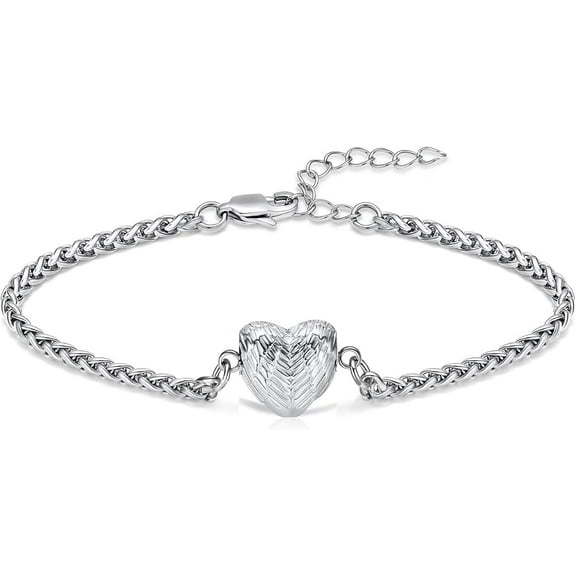 Heart Urn Bracelet for Ashes for Women Stainless Steel Urn Cremation Keepsake Adjustable Link Bangle Loved Ones Memorial Jewelry Gift
