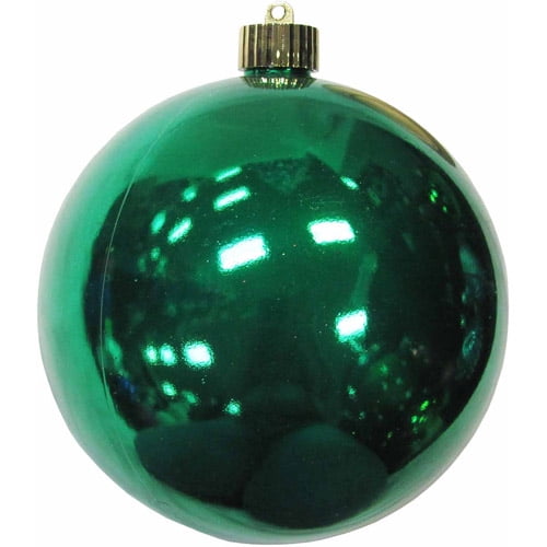 Christmas by Krebs Large Christmas Ornament Shiny Dark Green Glitter 6