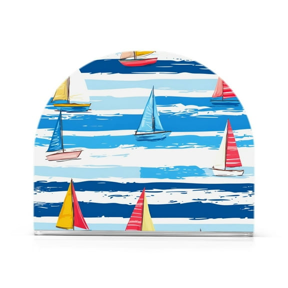 Yayeee Napkin Holder for Table Kitchen Paper Tissue Organization, Yellow Sailboats