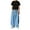 Light Blue, variant on Men's Jeans Hop Oversized Denim Pants Casual Streetwear Wide Leg Trousers Loose Fit Men Denim Pants
