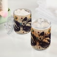 thumbnail image 2 of Yayeee 4 Pack Qtip Holder Bathroom Cotton Swab Canister with Lid Clear Dispenser Set, Beige Record, 2 of 6