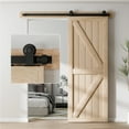 thumbnail image 1 of Sliding Barn Door Hardware Kit T Shape Roller + Splice Track Suitable For Single Door Stable Rail System ,Easy Install, 1 of 6