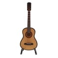thumbnail image 1 of Exquisita guitarra de madera en miniatura con estuche y soporte 18 cm 7.08in, 1 of 9