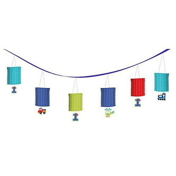 All Aboard Transportation Boy Party Paper Lantern Garland
