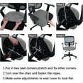 thumbnail image 7 of Elastic Stretch Office Chair Covers - Fit Spandex Slipcovers for Computer, Desk & Kitchen Chairs | Anti-Dust, Removable & Machine Washable Protective Seat Cover (Light Grey,1), 7 of 7
