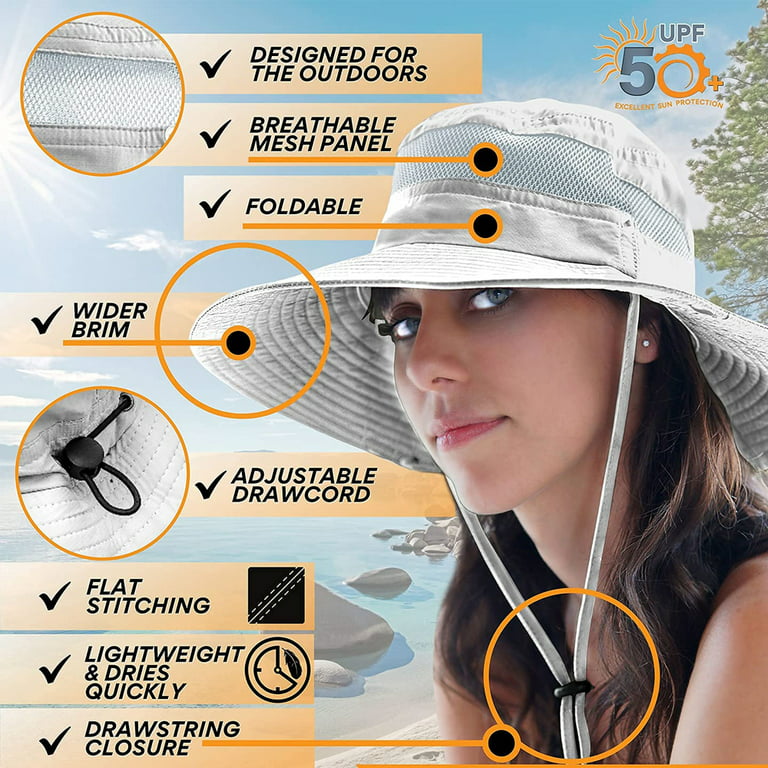  Leotruny Men Wide Brim Sun Hats UPF50+ Waterproof