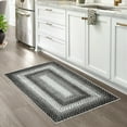 thumbnail image 3 of Yesfashion Carpets Area Rugs Washable 2*3 Small Entryway Rug Braided Printed Doormat Boho Door Mat Farmhouse Rustic Geometric Rug for Laundry Kitchen,Gray Ash 2*3ft A, 3 of 7