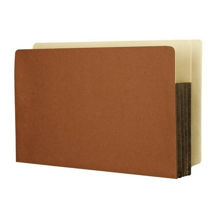 Side Tab Lateral Files - Heavy Duty Side Tab File Pockets, Expanding Legal Size Red Rope 3-1/2