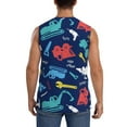 thumbnail image 4 of Haiem Men's Colorful Excavator Print Tank Tops Summer Sleeveless Cut Off Workout T-Shirts Fitness Vest Athletic Undershirts-X-Large, 4 of 8
