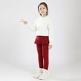 thumbnail image 5 of GYRATEDREAM Kid Girls Footless Leggings with Ruffle Tutu Skirt Fleece Lined Warm Thick Pantskirt Pants Tights 3-11 Years, 5 of 10