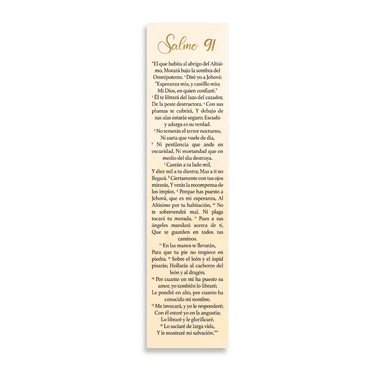 Christian Verses Bookmark | Page Marker Divider | Spanish Psalm 91