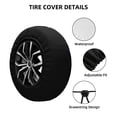 thumbnail image 2 of Pofeuu Blue thunder bolt light Print Spare Tire Wheel Cover for Car Truck SUV Camper Universal Fit Spare Tire Cover RV Spare Tire Covers-17 inch, 2 of 6