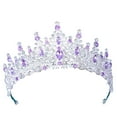 thumbnail image 3 of Tocados de princesa, diadema para niña de las flores, corona nupcial para accesorios de fotografía, escenario Violeta, 3 of 9