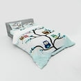 thumbnail image 2 of Ambesonne Colorful Bedding Set 4 Pcs, Night Animal Owl Love, Queen, Multicolor, 2 of 2