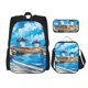 thumbnail image 1 of Easygdp Greek Island Windmills Painting Mochila para Niños y Niñas con Set de Caja de Almuerzo y Estuche para Lápices 3 en 1, Mochila Escolar Estampada para Adolescentes, 1 of 7