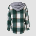 thumbnail image 3 of Mgmyaa Kids Plaid Fleece Hooded Jacket Button Down Long Sleeve Casual Shacket Warm Flannel Lined Outerwear (4-15 Years), 3 of 5