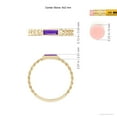 thumbnail image 4 of ANGARA Natural Bezel-Set Baguette Amethyst Solitaire Curb Link Ring in 14K Yellow Gold for Women (Size-6x2mm) | February Birthstone, Anniversary, Jewelry Gift for Women | Natural Amethyst Ring, 4 of 9
