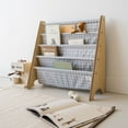 thumbnail image 2 of 3 Sprouts - blue gingham recycled fabric book rack, 2 of 5