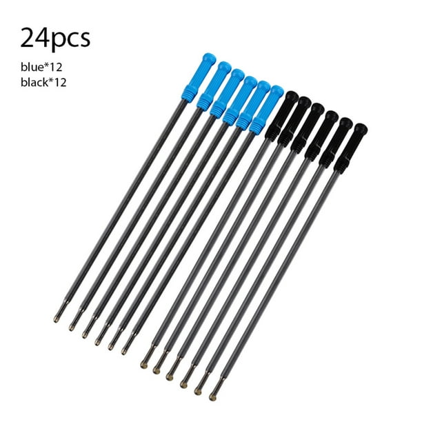Replaceable Ballpoint Pen Refills Home Office Stationery Black Blue Ink