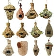 thumbnail image 5 of Huloretions Hummingbird House, Hand Woven Nest Hanging Birdhouses, Natural Bird Hut for Outside for Wren Sparrow Wicker Finch Chickadee, 5 of 5