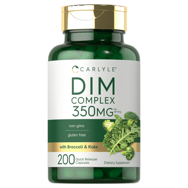DIM Supplement 350mg 200 Vegetarian Capsules by Carlyle