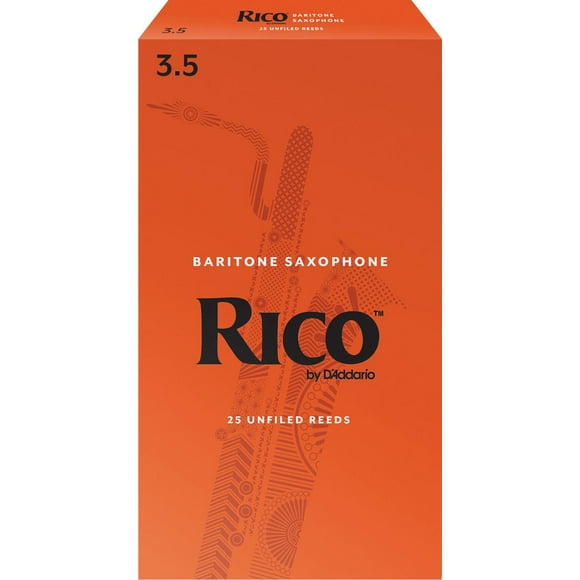 Rico Baritone Saxophone Reeds - #3.5, 25 Box