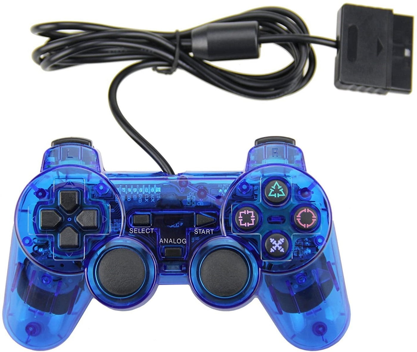 Generic PS2 Wired Analog Controller for Sony PlayStation 2 BLUE