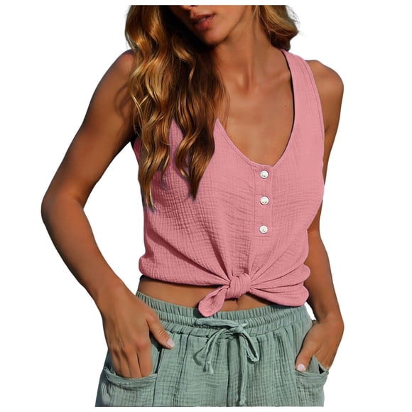 Yammkia Satin Camisole Tops for Women Womens Tank Top V Neck Camisole Cami Spaghetti Strap Top Loose Sleeveless Blouses Tank Shirt(Pink,XXL)
